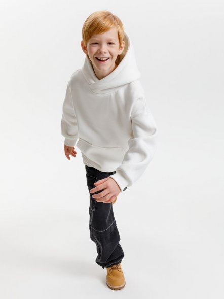 Худи детское оверсайз Junipero, молочное (белое) 