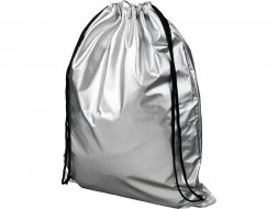 Блестящий рюкзак со шнурком Oriole, серебристый