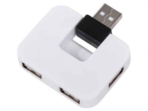 USB Hub Gaia на 4 порта, белый 