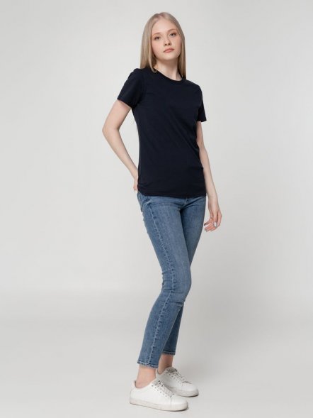 Футболка женская T-bolka Lady, темно-синяя 