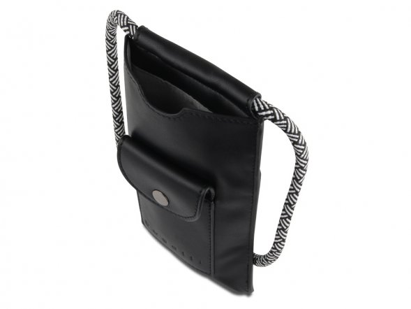 Сумка-чехол для мобильного телефона BUGATTI Almata, чёрная, полиуретан, 11x2x18 см 