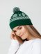 Шапка Elnik, зеленая с молочно-белым 