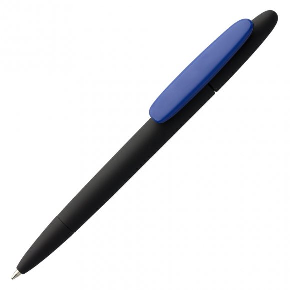 Ручка шариковая Prodir DS5 TRR-P Soft Touch, черная с синим 