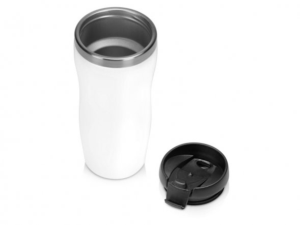 Термокружка Mony Steel 350 мл, soft touch, белый (P) 
