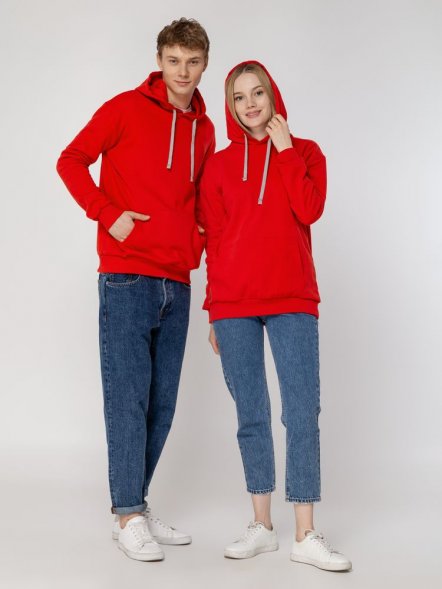 Толстовка с капюшоном Unit Kirenga Heavy, красная 