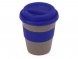 Стакан с силиконовой крышкой Cafe, темно-синий 
