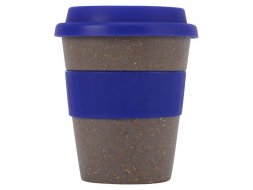 Стакан с силиконовой крышкой Cafe, темно-синий
