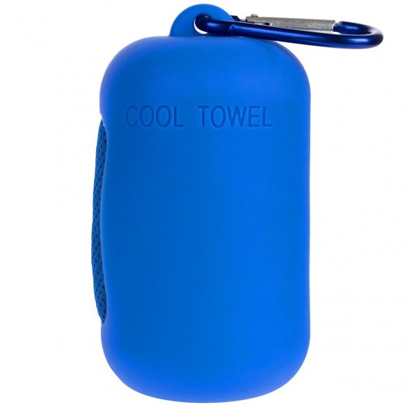 Охлаждающее полотенце Narvik в силиконовом чехле, синее 