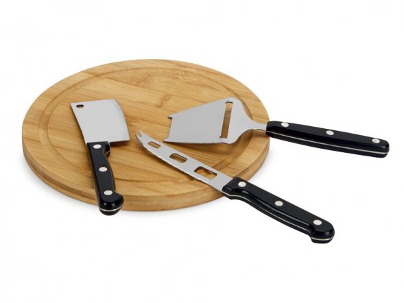 Набор для сыра с приборами Fabrizio, черный 