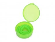 Силиконовая трубочка Fresh в пластиковом кейсе, зеленое яблоко