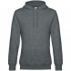 Толстовка с капюшоном унисекс King, темно-серый меланж 