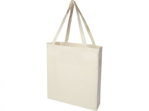 Madras эко- сумка с ластовицей из переработанного хлопка, сертифицированного согласно GRS, плотностью 140 г/м² - Натуральный 