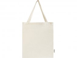Madras эко- сумка с ластовицей из переработанного хлопка, сертифицированного согласно GRS, плотностью 140 г/м² - Натуральный