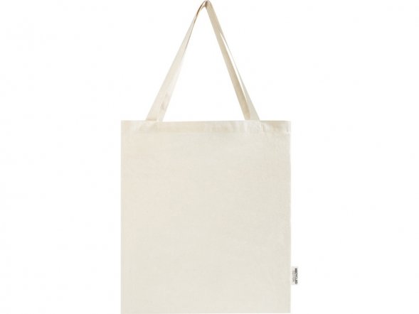 Madras эко- сумка с ластовицей из переработанного хлопка, сертифицированного согласно GRS, плотностью 140 г/м² - Натуральный 