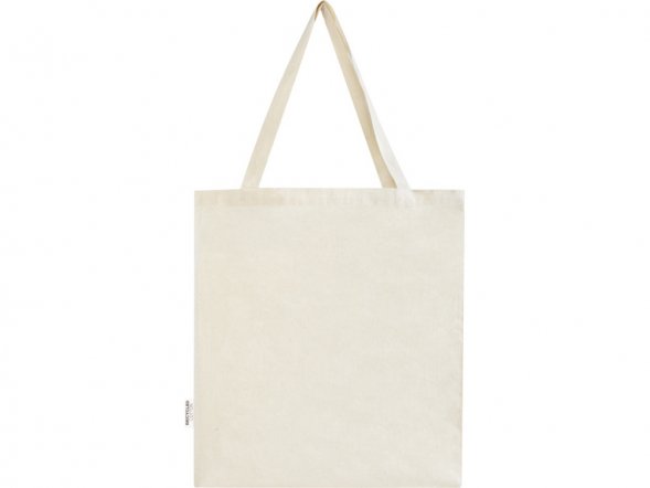 Madras эко- сумка с ластовицей из переработанного хлопка, сертифицированного согласно GRS, плотностью 140 г/м² - Натуральный 