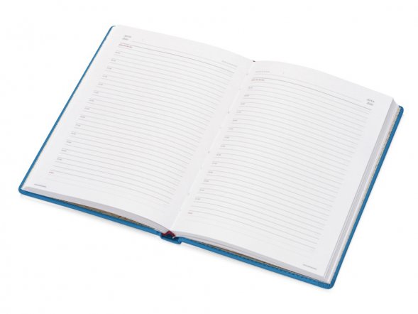 Ежедневник недатированный А6+ Velvet, зефирный голубой 