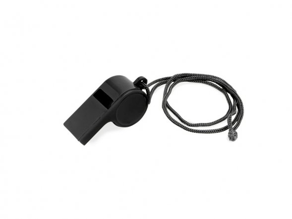 Свисток CARNIVAL с ремешком на шею, черный 