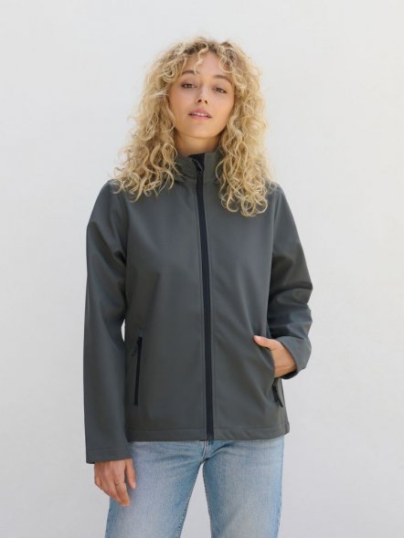 Куртка софтшелл с капюшоном женская Race Women, ярко-синяя (royal) 