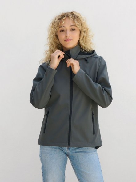 Куртка софтшелл с капюшоном женская Race Women, ярко-синяя (royal) 