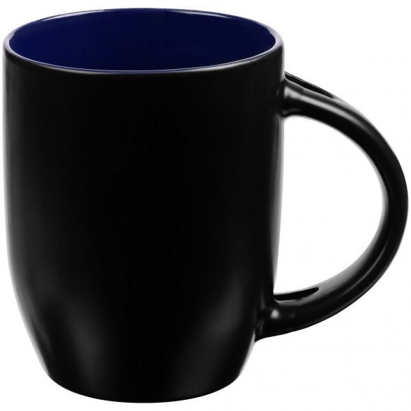 Кружка-хамелеон Melty с ложкой, черная с синим 