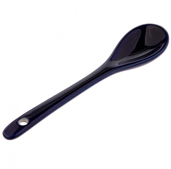 Кружка-хамелеон Melty с ложкой, черная с синим 