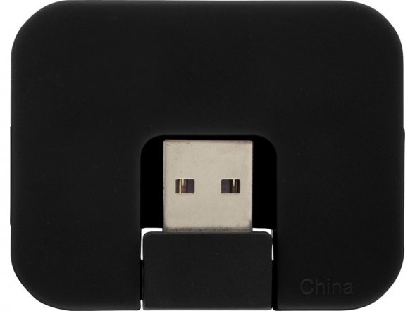 USB Hub Gaia на 4 порта, черный 
