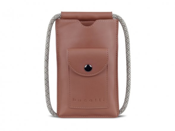 Сумка-чехол для мобильного телефона BUGATTI Almata, абрикосовая, полиуретан, 11x2x18 см 