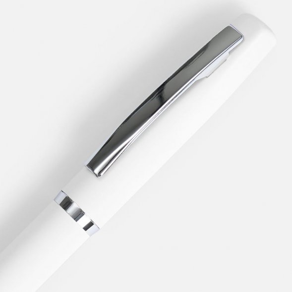 Ручка шариковая Bolt Soft Touch, белая 