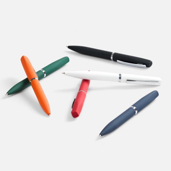 Ручка шариковая Bolt Soft Touch, белая 