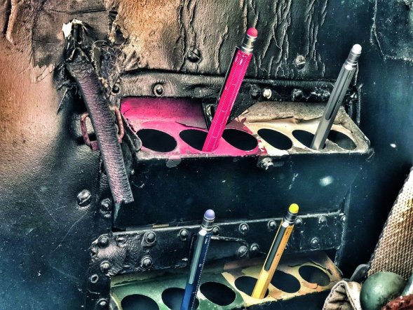 Ручка шариковая Construction, мультиинструмент, синяя 