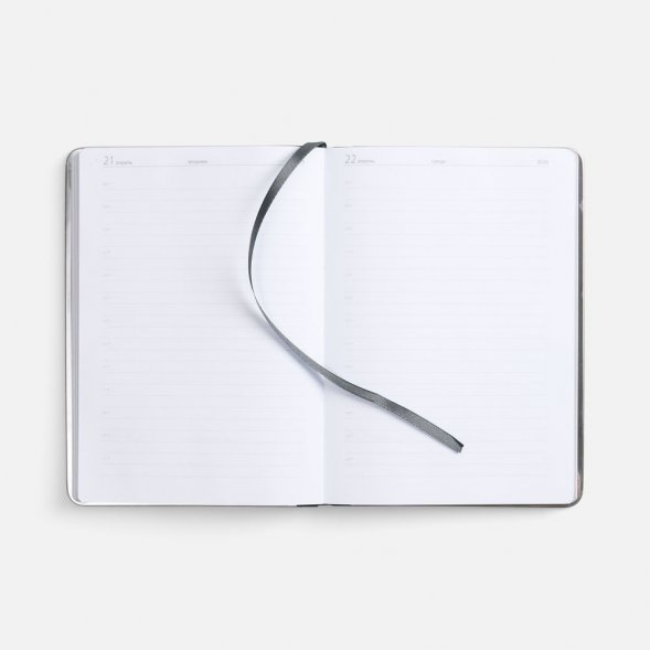 Ежедневник Metal Frame на заказ, датированный, серый 