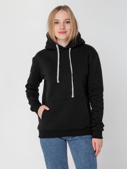 Толстовка с капюшоном Unit Kirenga Heavy, черная 