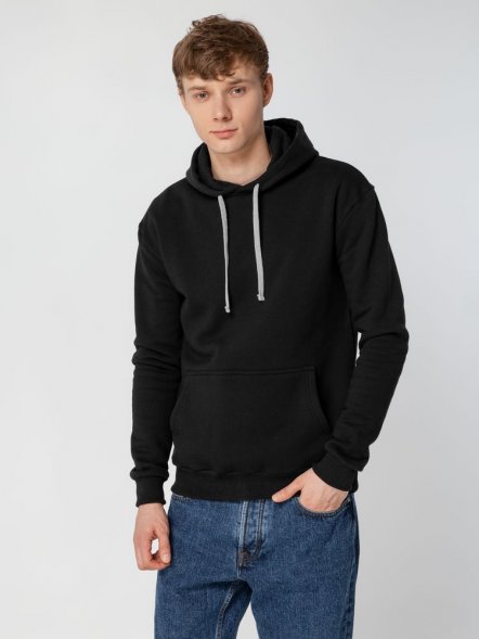 Толстовка с капюшоном Unit Kirenga Heavy, черная 