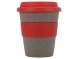 Стакан с силиконовой крышкой Cafe, красный 