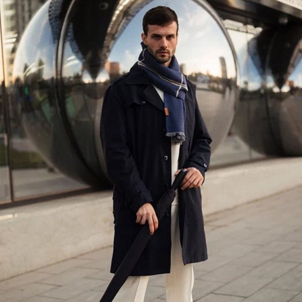 Зонт-трость Executive, темно-синий 