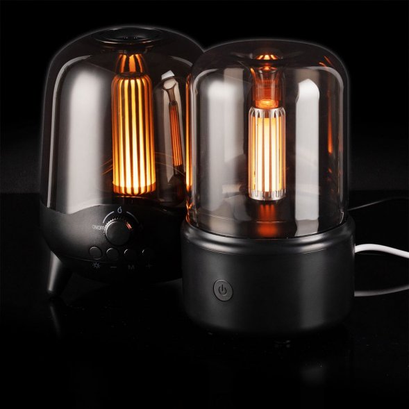 Увлажнитель-ароматизатор с подсветкой mistFlicker, черный 