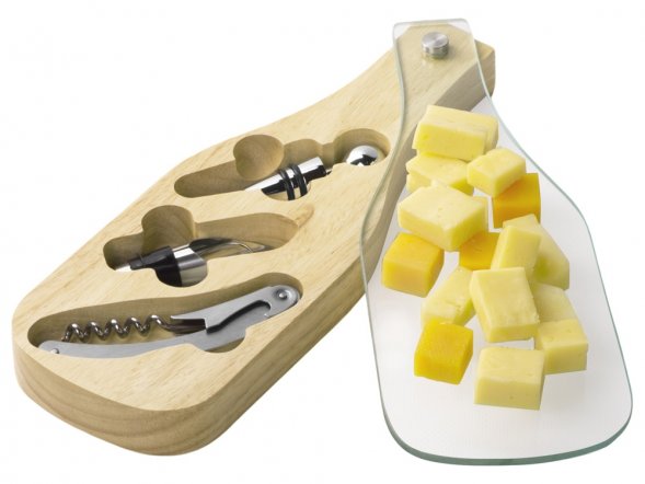 Набор аксессуаров для вина Pinotage со стеклянной крышкой 