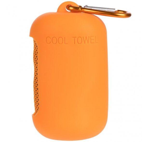 Охлаждающее полотенце Narvik в силиконовом чехле, оранжевое 