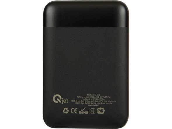Внешний аккумулятор с быстрой зарядкой QC/PD CosmIQ, 10000 мАч, черный 