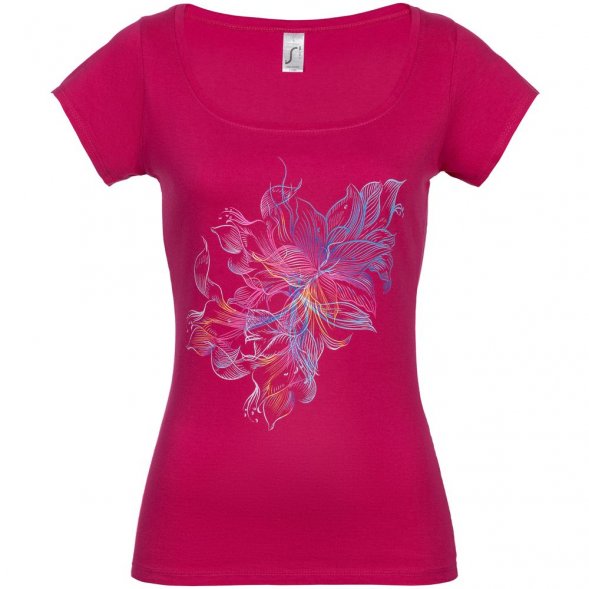 Футболка женская Vibrance, темно-розовая (фуксия) 