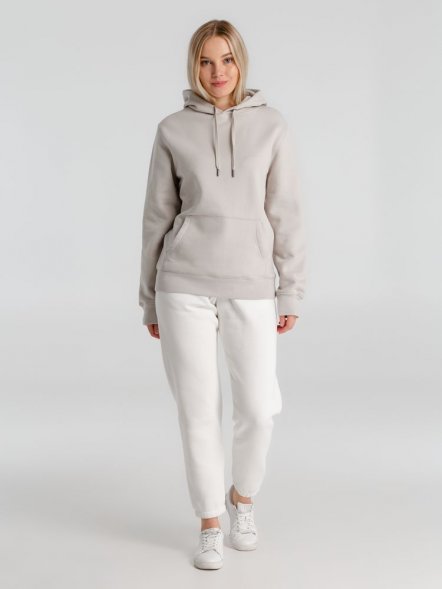 Толстовка с капюшоном унисекс King, дымчато-серая 