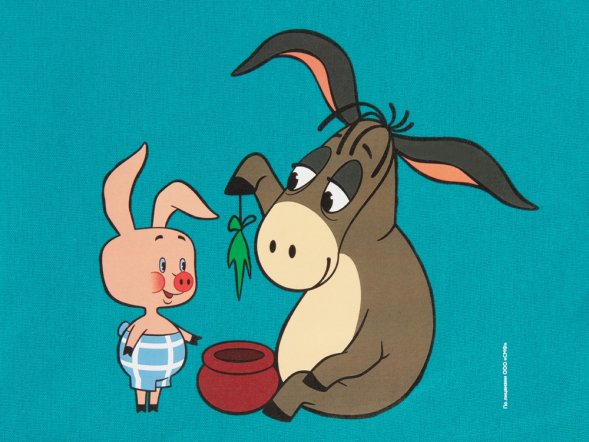 Сумка из плотного хлопка Винни-Пух, 220 г/м2, бирюзовый 320C NEW 