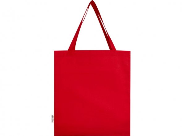 Madras эко- сумка с ластовицей из переработанного хлопка, сертифицированного согласно GRS, плотностью 140 г/м² - Красный 