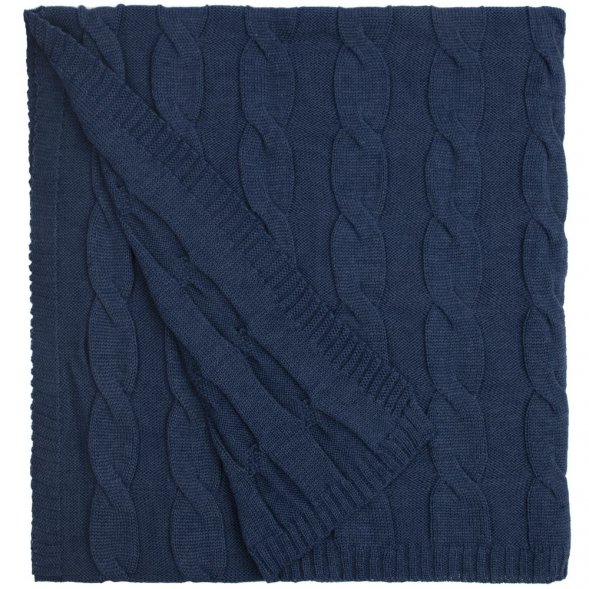 Плед Stille, темно-синий меланж 