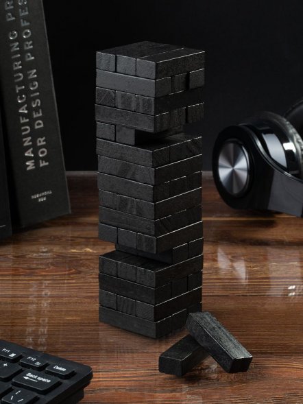 Игра «Деревянная башня мини», черная 