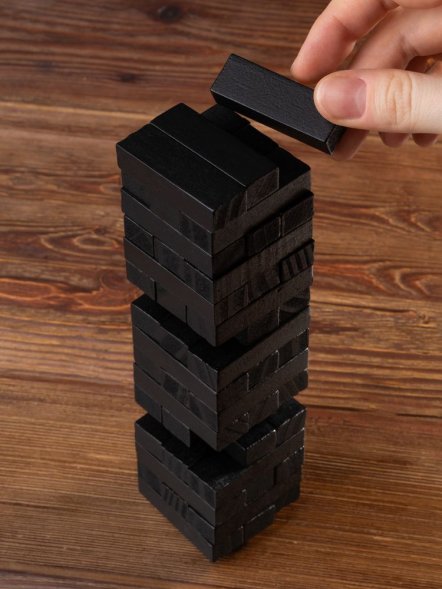 Игра «Деревянная башня мини», черная 