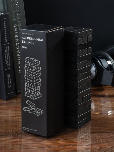 Игра «Деревянная башня мини», черная 