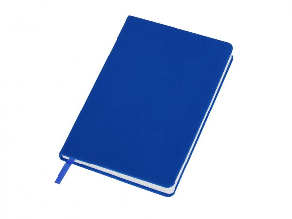 Бизнес-блокнот C2 софт-тач, твердая обложка, 128 листов, синий 