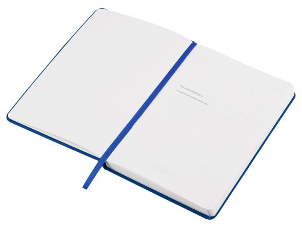 Бизнес-блокнот C2 софт-тач, твердая обложка, 128 листов, синий 