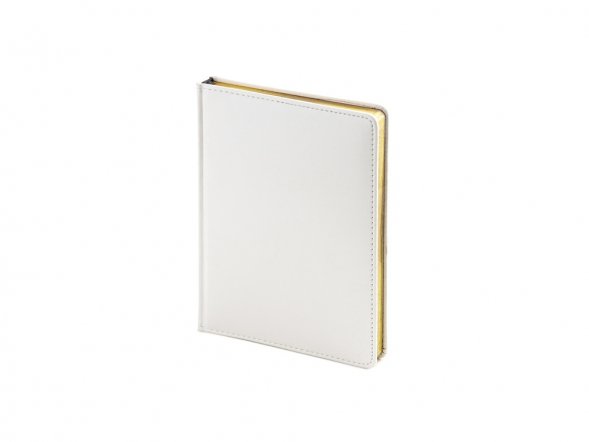 Ежедневник недатированный А6+ Sidney Nebraska, белый (золотой обрез) 